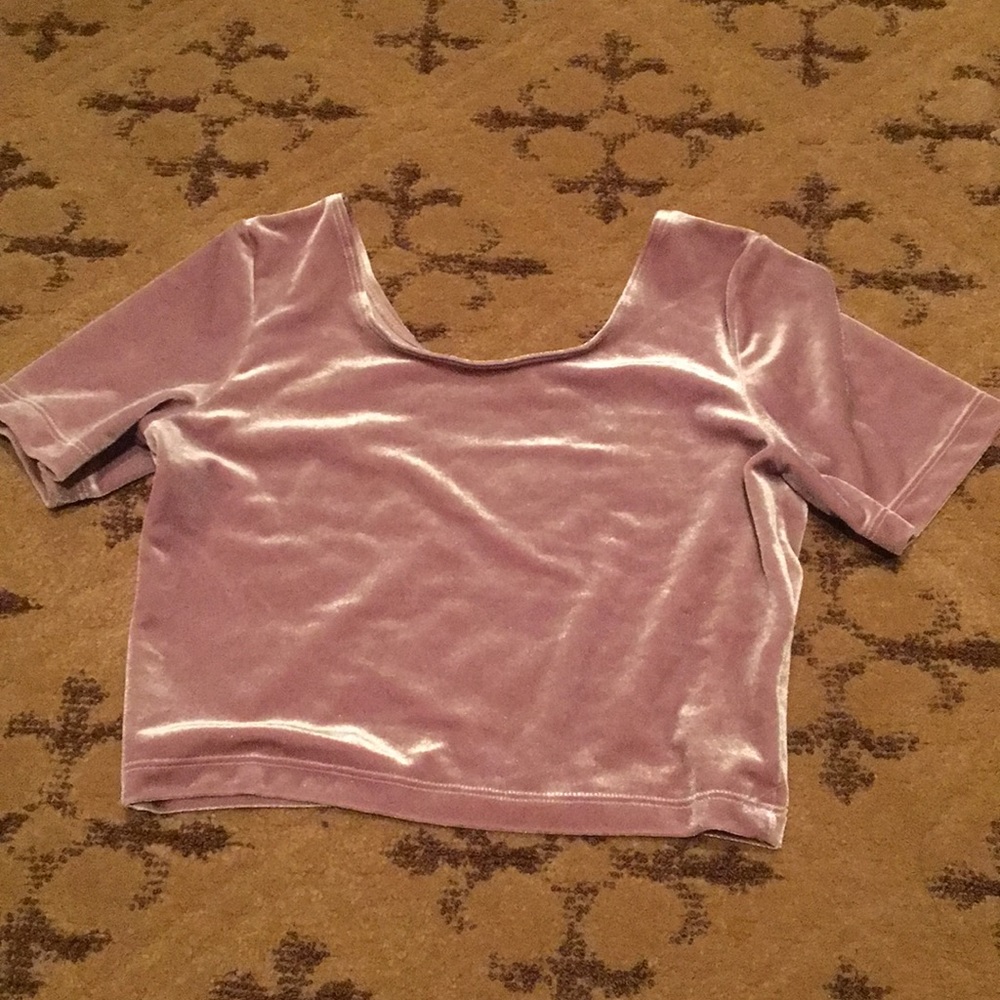 Authentic american apparel blush velvet crop top